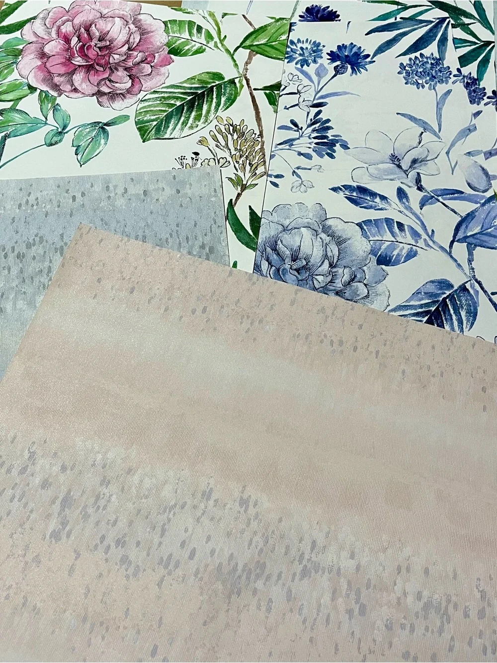 28 Assorted Designer Painted Floral & Botanical Crafts Wallpaper Sample Sheets
